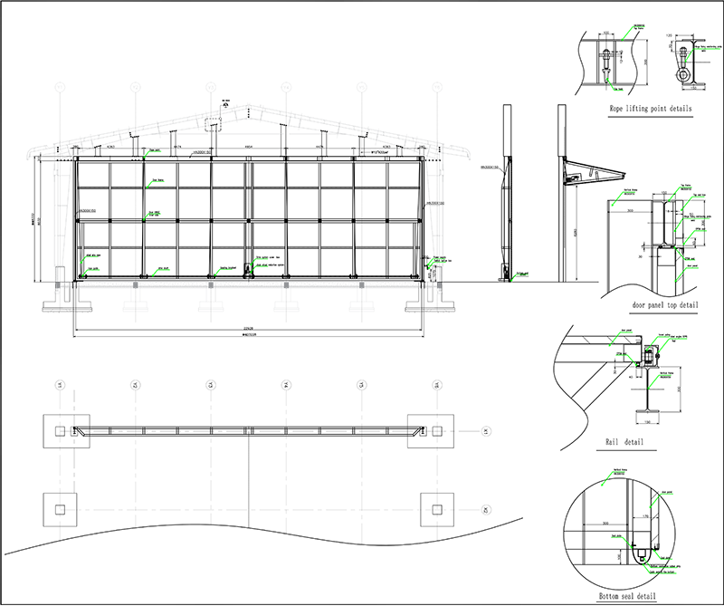 Actual Effect of Folding Hangar Doors